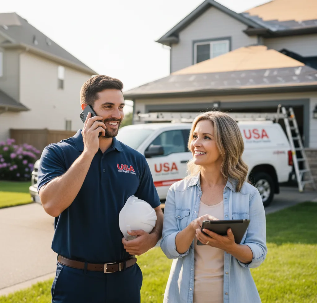 USA Roof Repair Experts customer support in Rusk